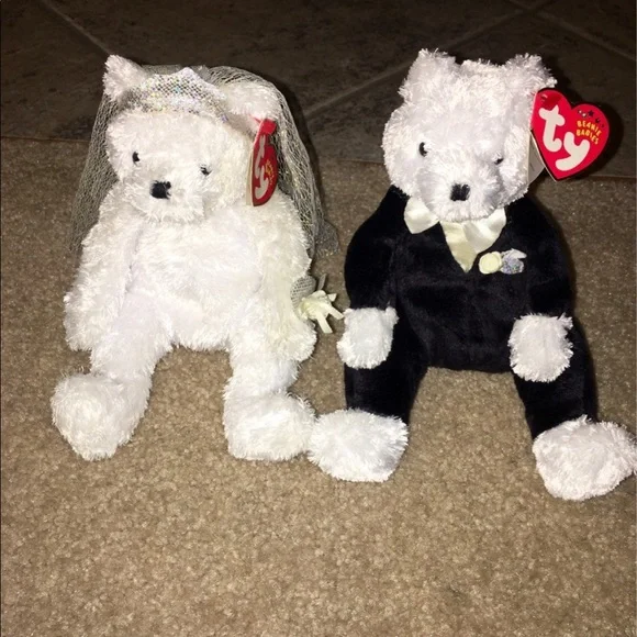 Ty Beanie Babies Bride and Groom Bears